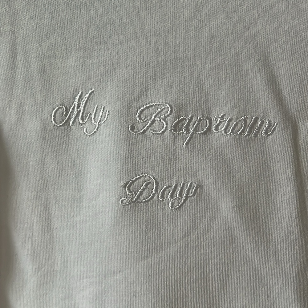 My Baptism Day onesie - size 6 months